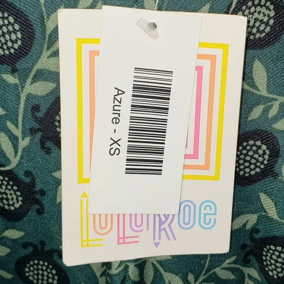 LuLaRoe Azure A-line Skirt Green Teal Size XS - Picture 4 of 6